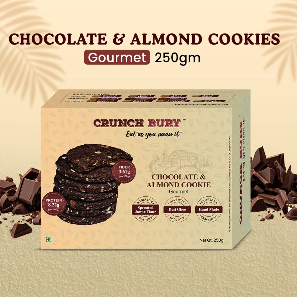 Chocolate and Almond Cookies - 250gm