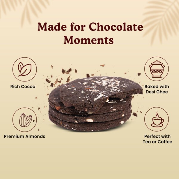 Chocolate and Almond Cookies - 250gm