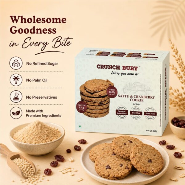 Sattu and Cranberry Cookies - 250gm
