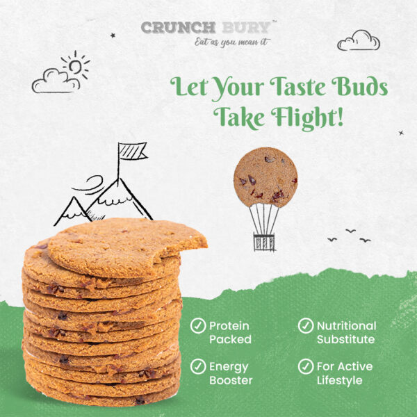 Crispy Crunchies - Chickpea & Cranberry Cookies | High protein and nutritious