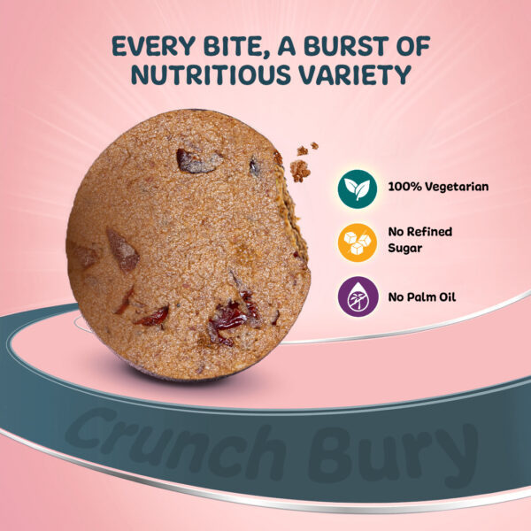 Crispy Crunchies - Gluten-Free Chickpea & Cranberry Cookies | 100% Veg | No Palm Oil | No Refined Sugar