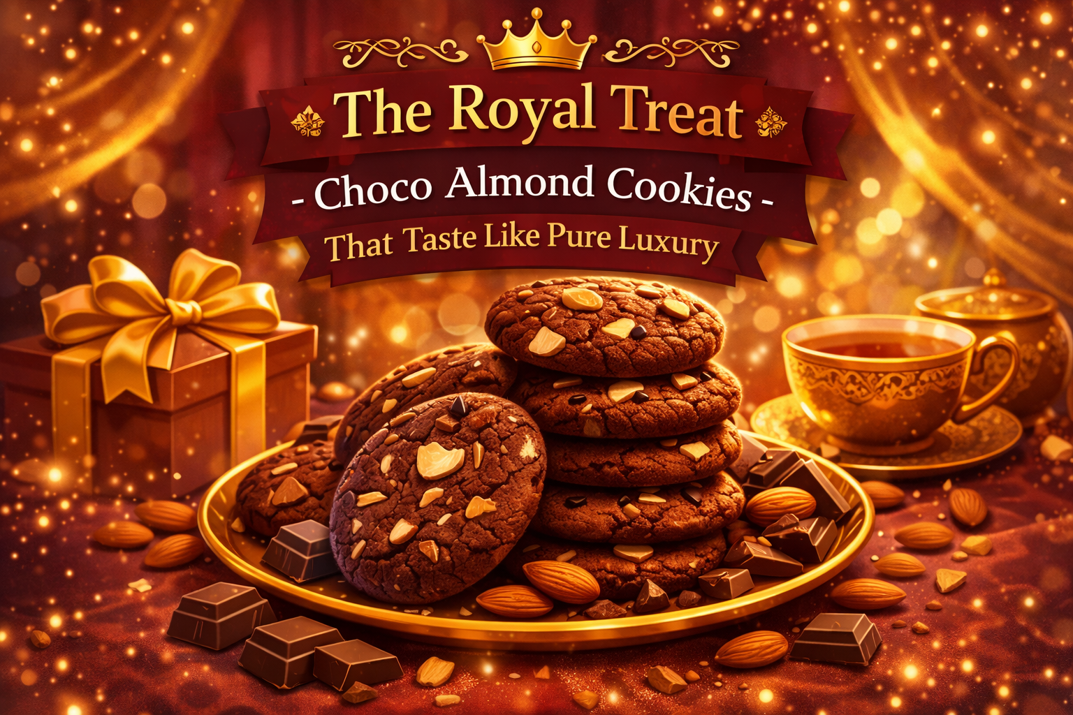 The Royal Treat -Choco Almond Cookies That Taste Like Pure Luxury