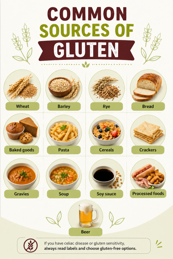 common sources of the gluten